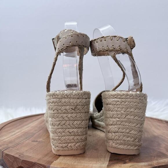 Crown Vintage Shoes Womens‎ Size 10M Espadrille Wedge Ankle Strap Sandal Summer - Picture 4 of 10